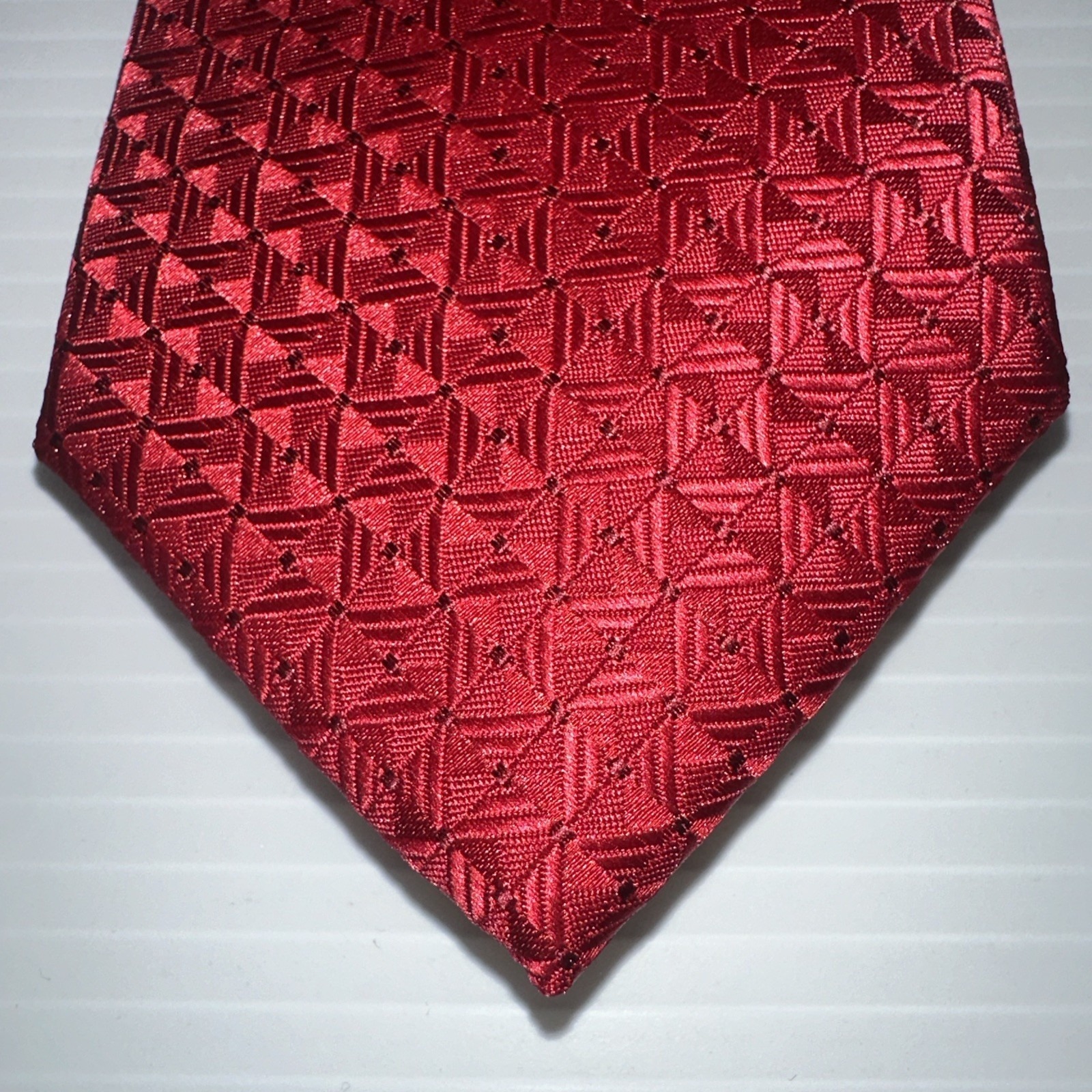 Perry Ellis Mens Necktie Classic Red
